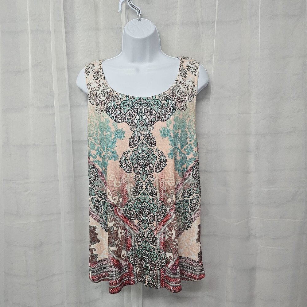 Unbranded Tank Boho Grunge Festival Retro Hippie Knit Pink Green XL
